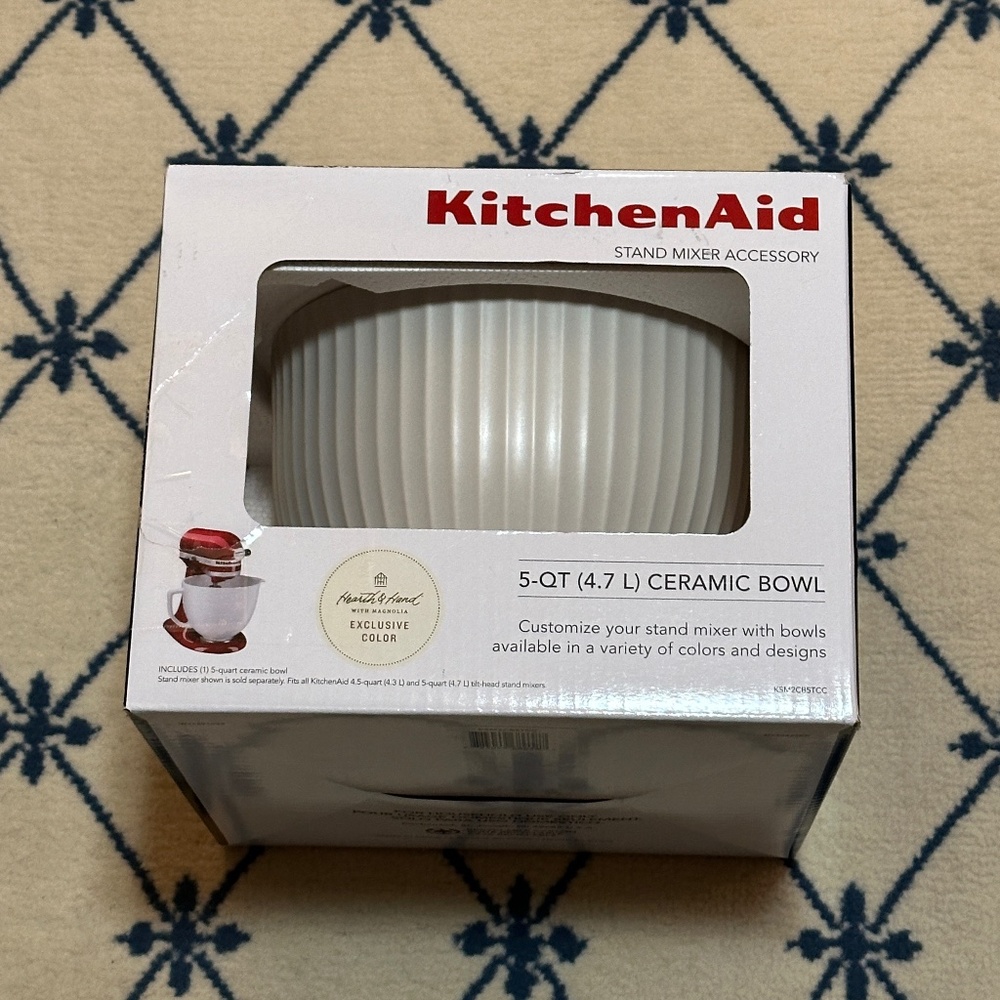 KitchenAid x Hearth & Hand Magnolia Ceramic Mixing Bowl - White